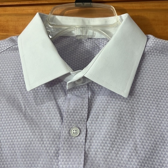 Purple Button Up Cuff Link Dress Shirt - Picture 5 of 6